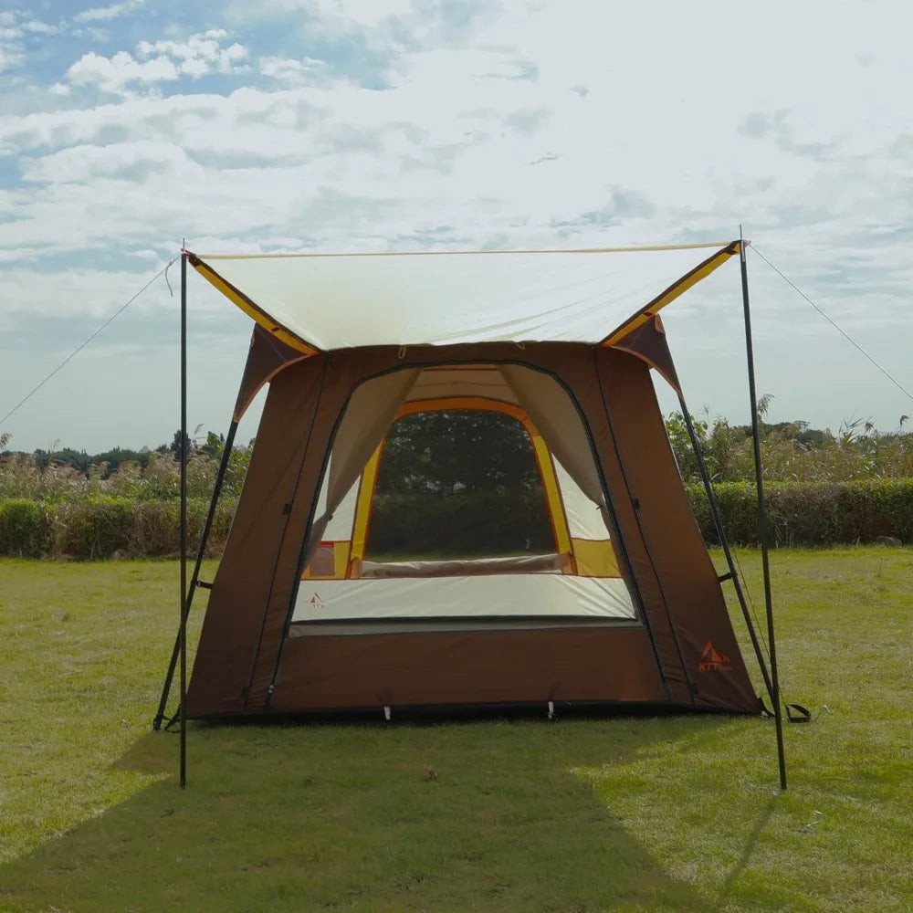 XMSJ Family Cabin Tent Waterproof Mesh With Three Doors