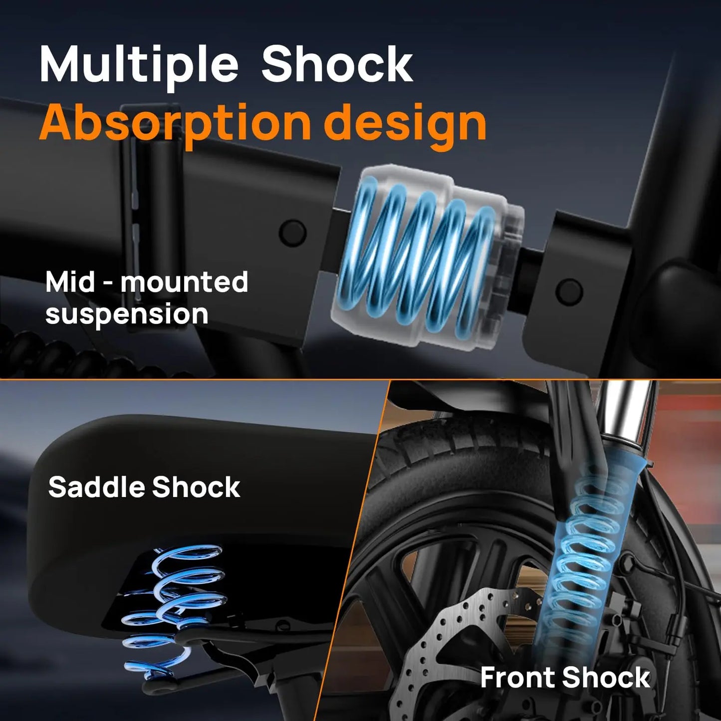 CEFolded Foldable Bicycle for Adults 500W 48V Battery