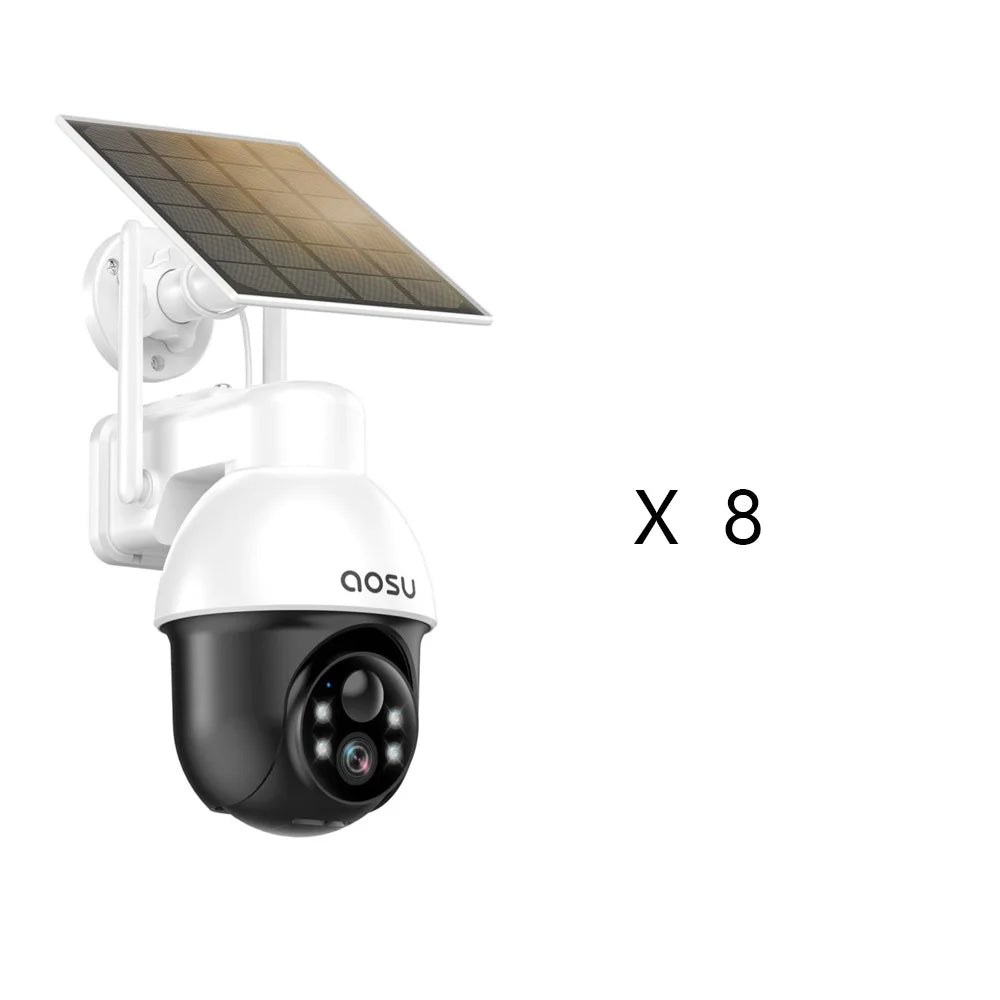 AOSU 3MP PTZ Solar Wireless CCTV Camera With AI Detection