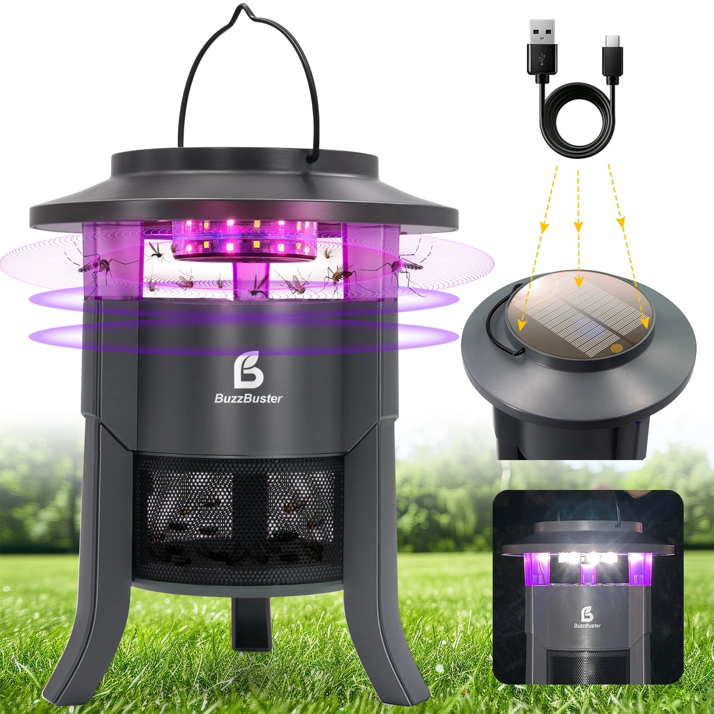 MIXJOY Bug Zapper Outdoor Mosquito Killer Electric Fly Trap