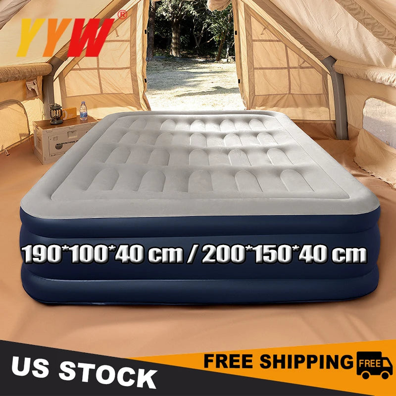 By Inflating Inflatable Mattress With Built In Pump