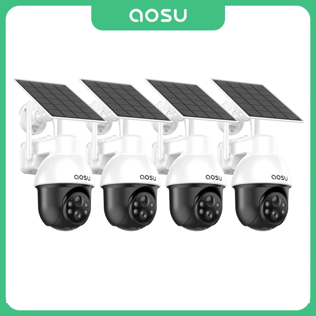 AOSU 3MP PTZ Solar Wireless CCTV Camera With AI Detection