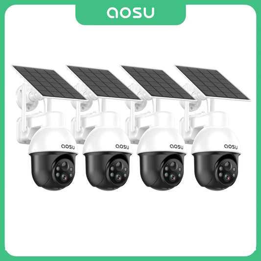 AOSU 3MP PTZ Solar Wireless CCTV Camera With AI Detection