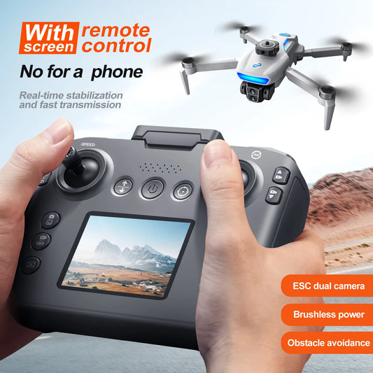 Long Endurance Brushless Drone With Dual Cameras LCD Remote