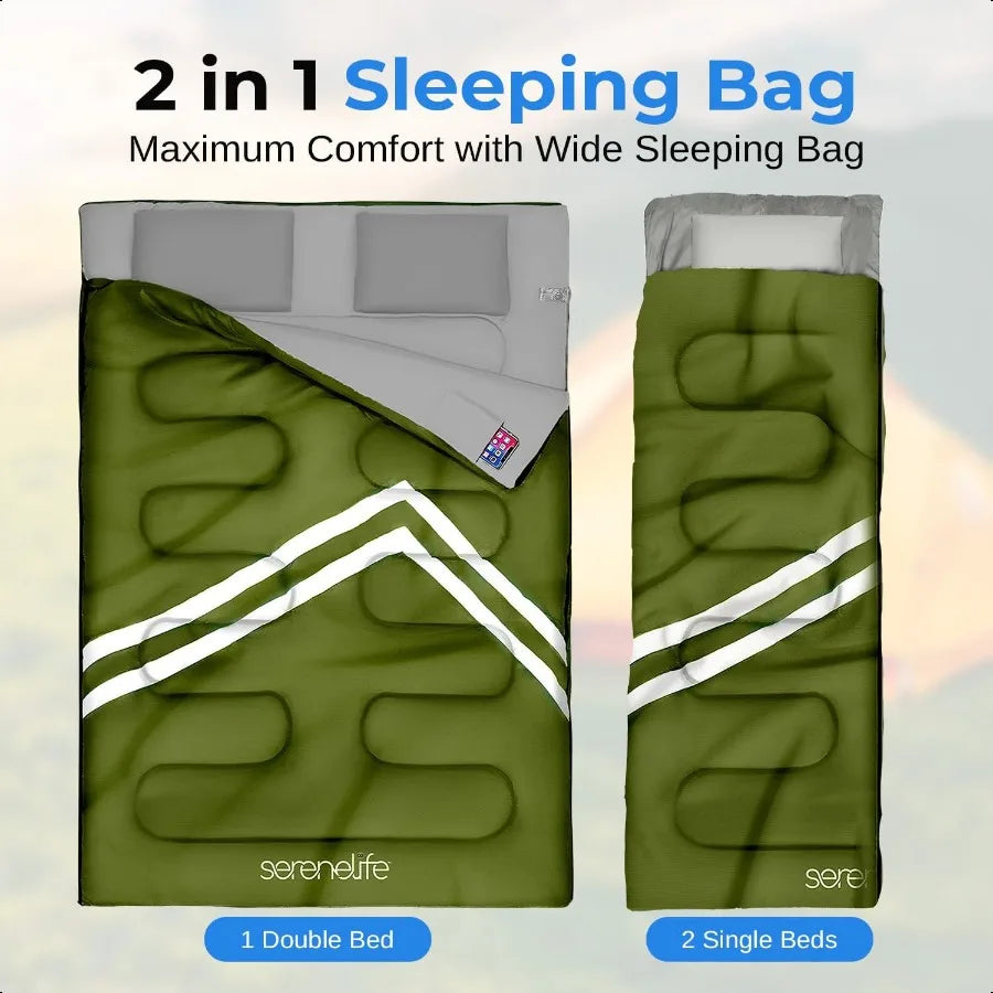 Guangdong Double Sleeping Bag Pillows Waterproof Detachable