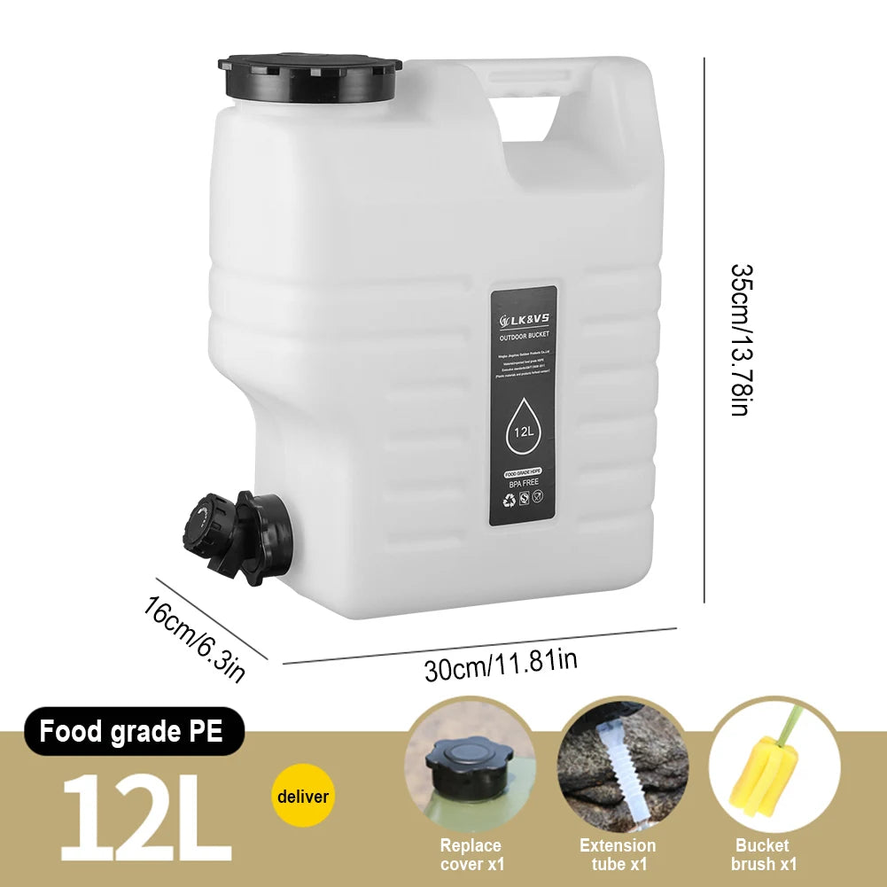 Capacity 12L Water Storage Container With Spigot for Hiking