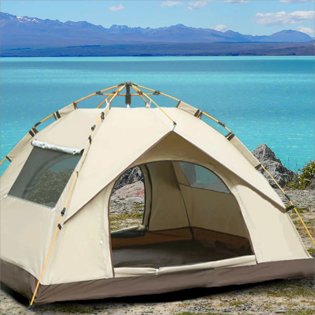 Pakicetus Outdoor Sunshade Camping Tent With Dual Doors