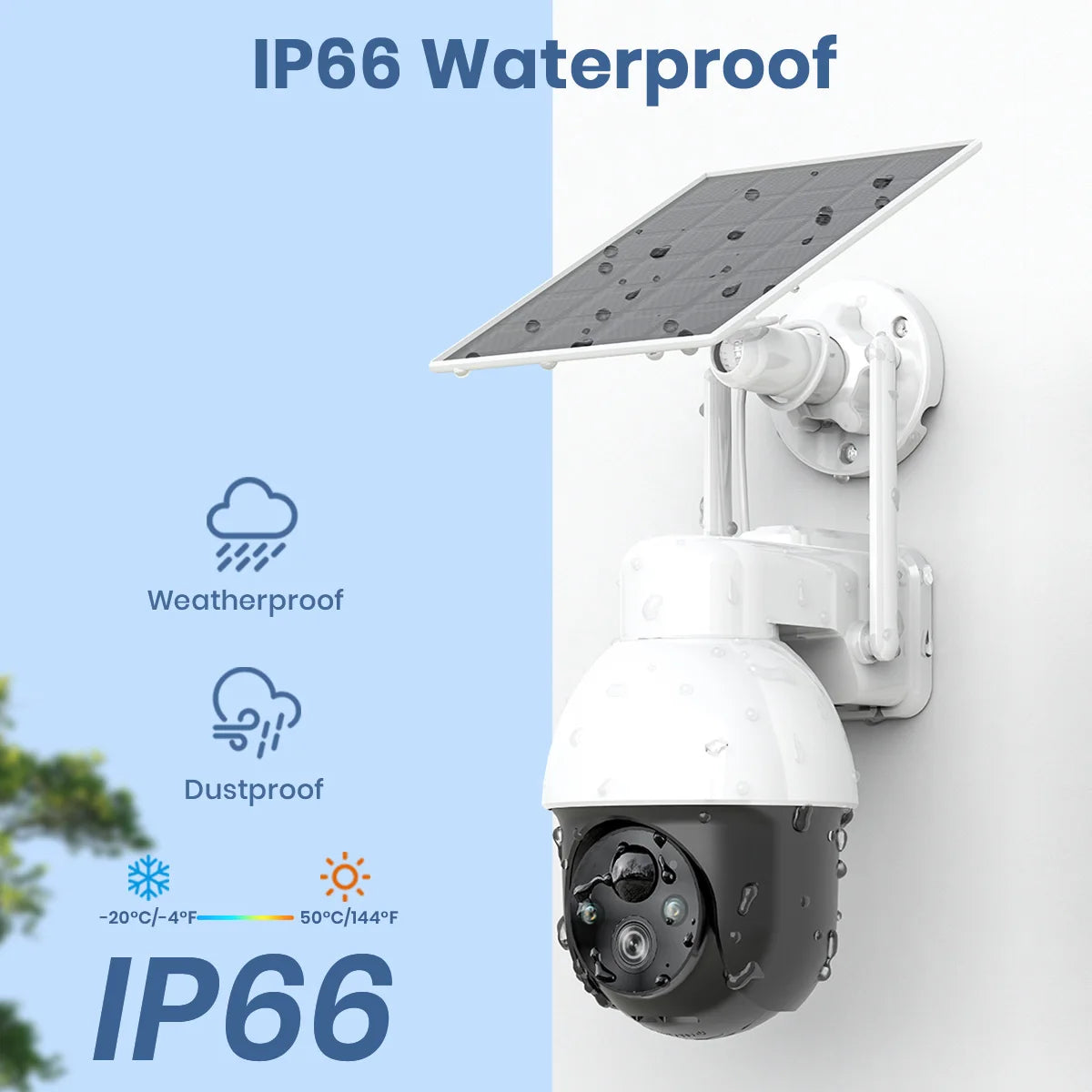 AOSU 3MP PTZ Solar Wireless CCTV Camera With AI Detection