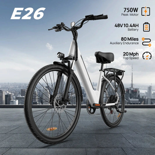 URLIFE Peak 750W E26 Electric Bike for Adults Battery