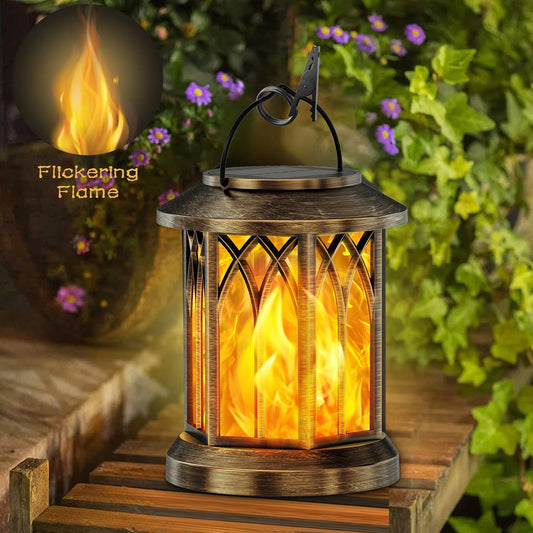 KPSTEK Flickering Flame Solar Lanterns Hanging Lights