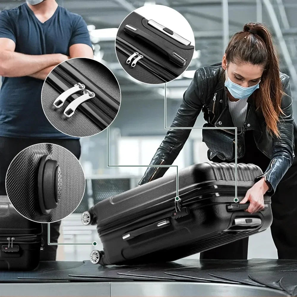 Lightweight Luggage Set With TSA Lock And Spinner Wheels