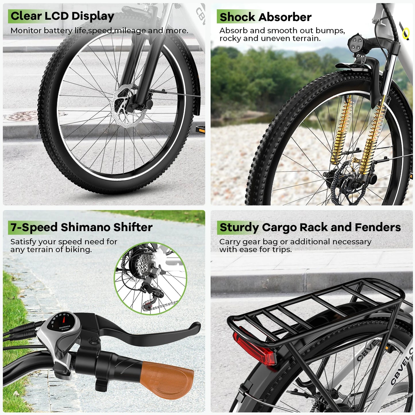 CYBERVELO 1000 Ebike For Adults With Removable Battery