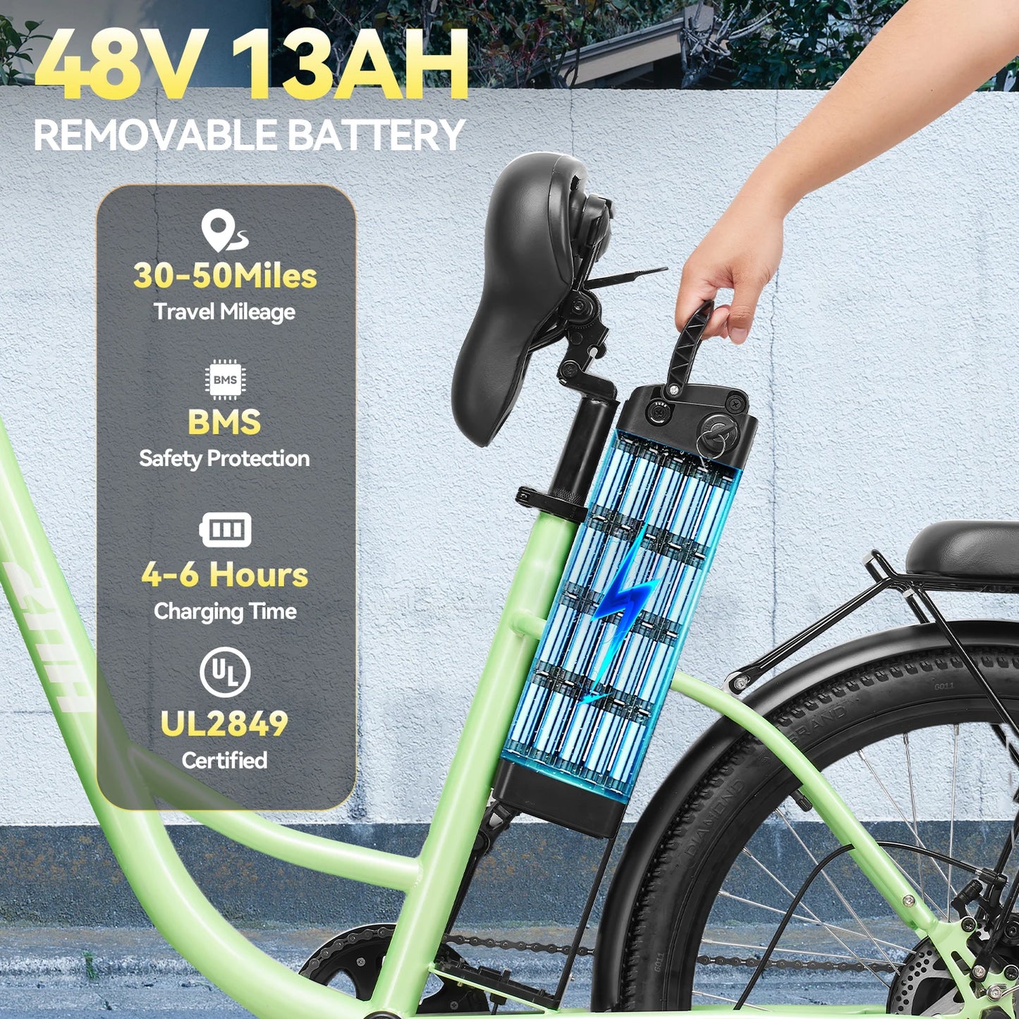 ZNH Electric Bike For Adults 750W 48V 13Ah Commuter
