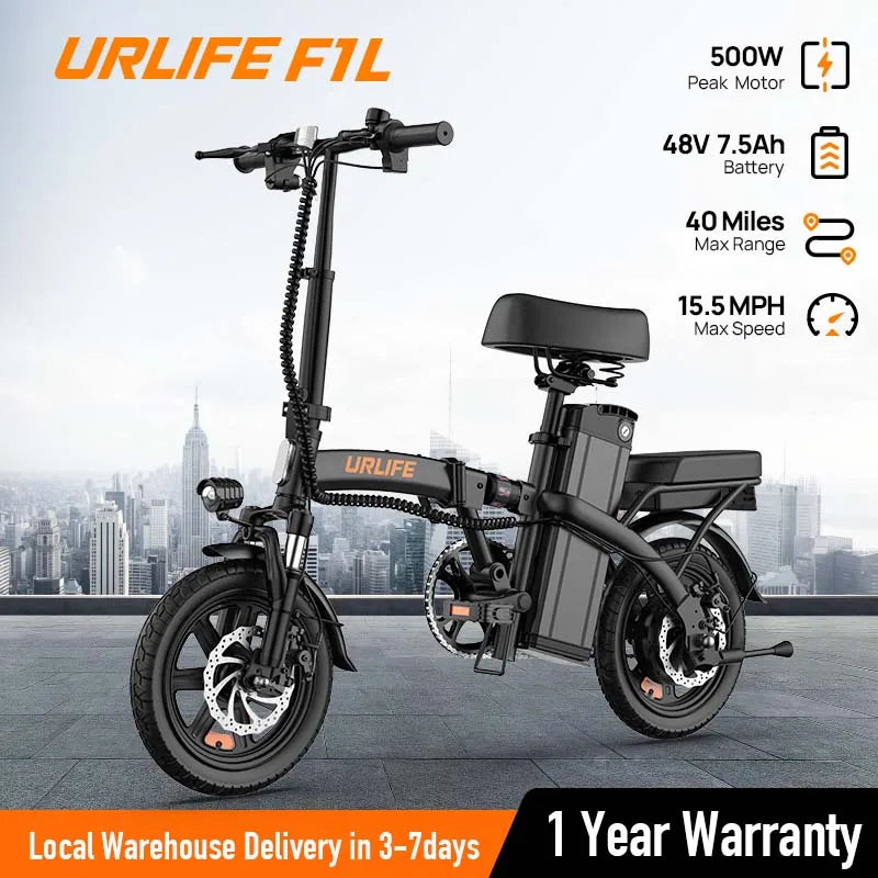 CEFolded Foldable Bicycle for Adults 500W 48V Battery