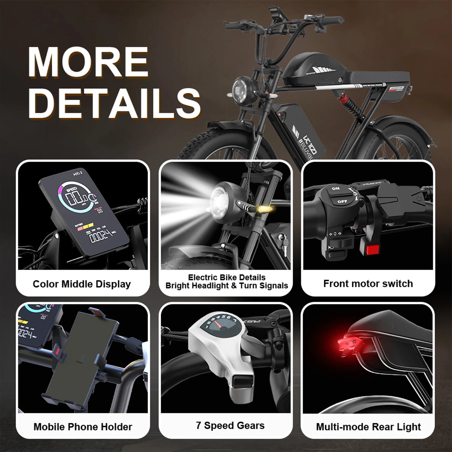 Dual 52V Motors Electric Bike With Long Range Battery