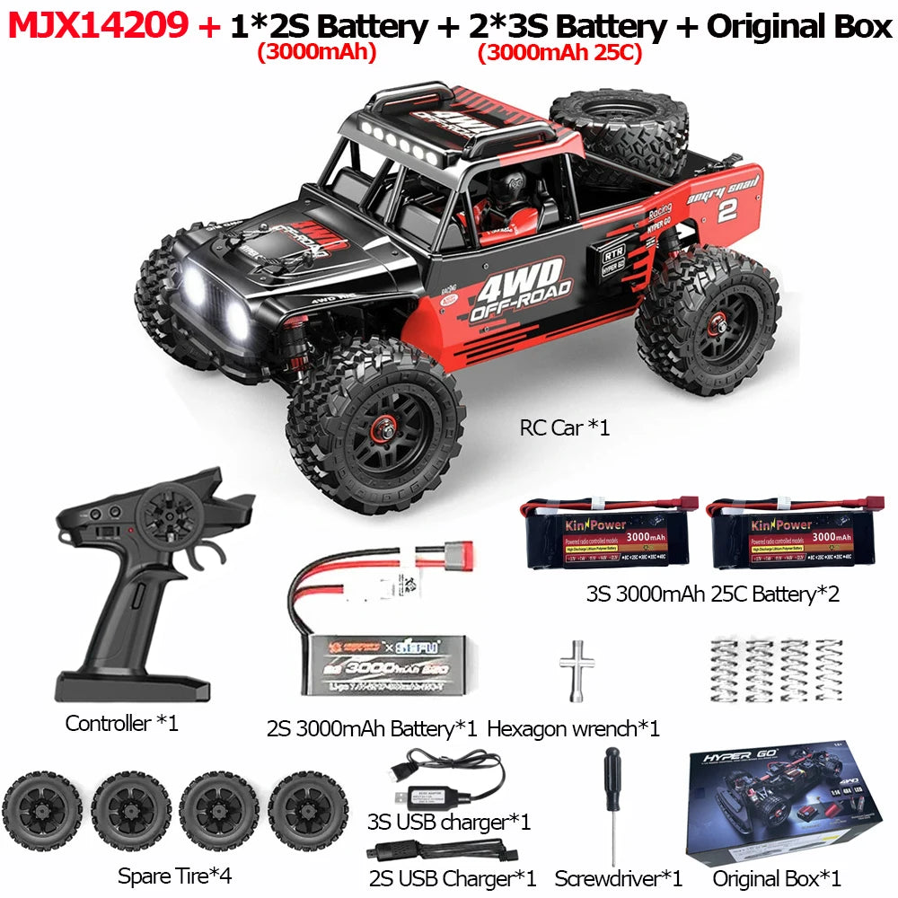 MJX Brushless 75KmH 4WD RC Car Off Road Hobby Truck