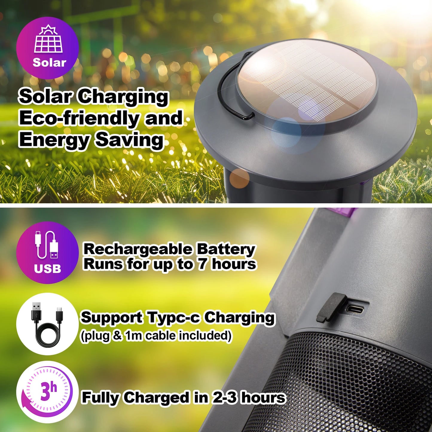 MIXJOY Bug Zapper Outdoor Mosquito Killer Electric Fly Trap