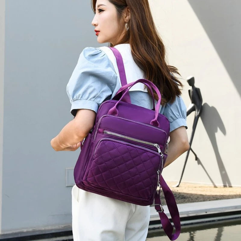 Anhui Womens Waterproof Oxford Backpack Travel Rucksack