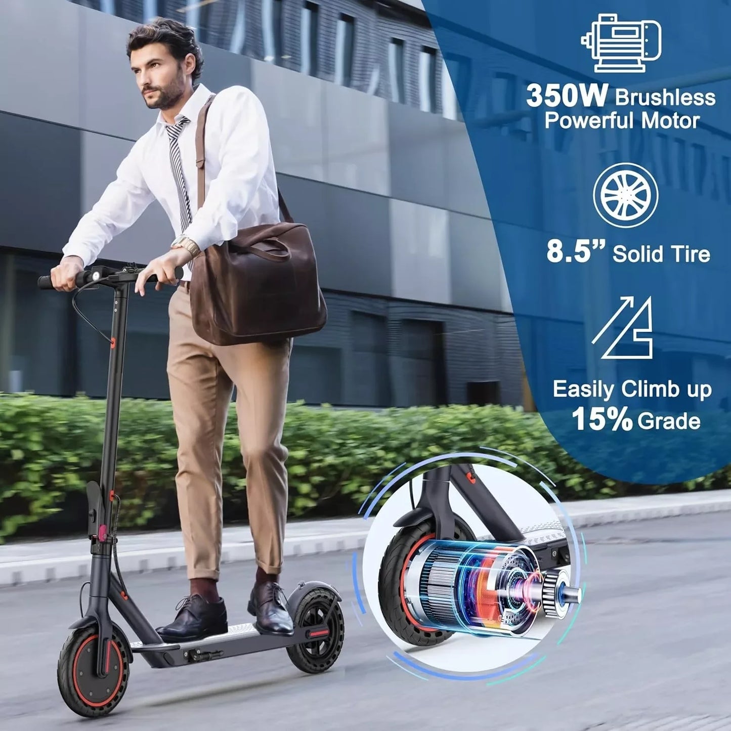 Ladped LP60 Electric Scooter 350W Foldable 19 MPH 16mi Range
