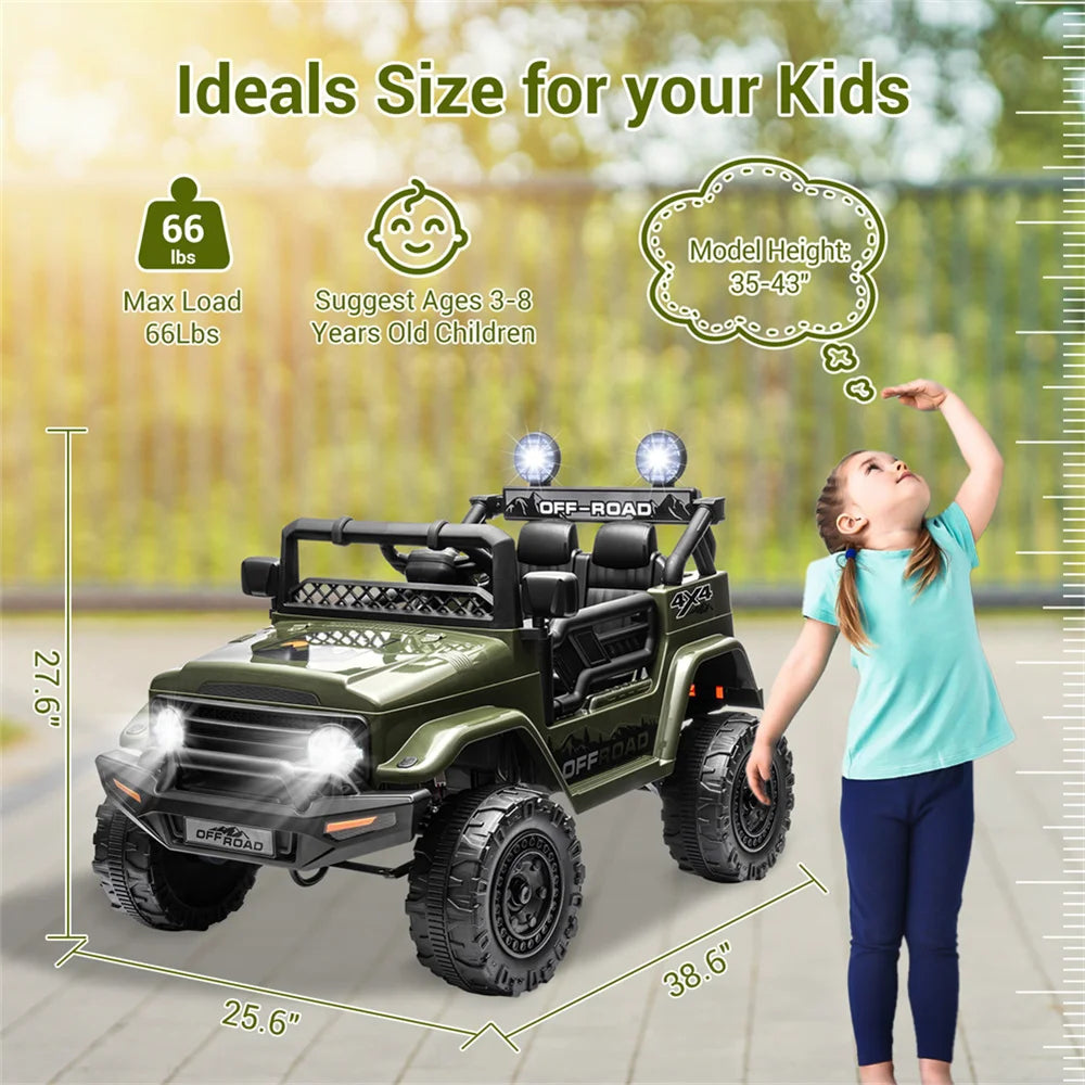 12V Kids Two Seater Ride On Car With Remote Control