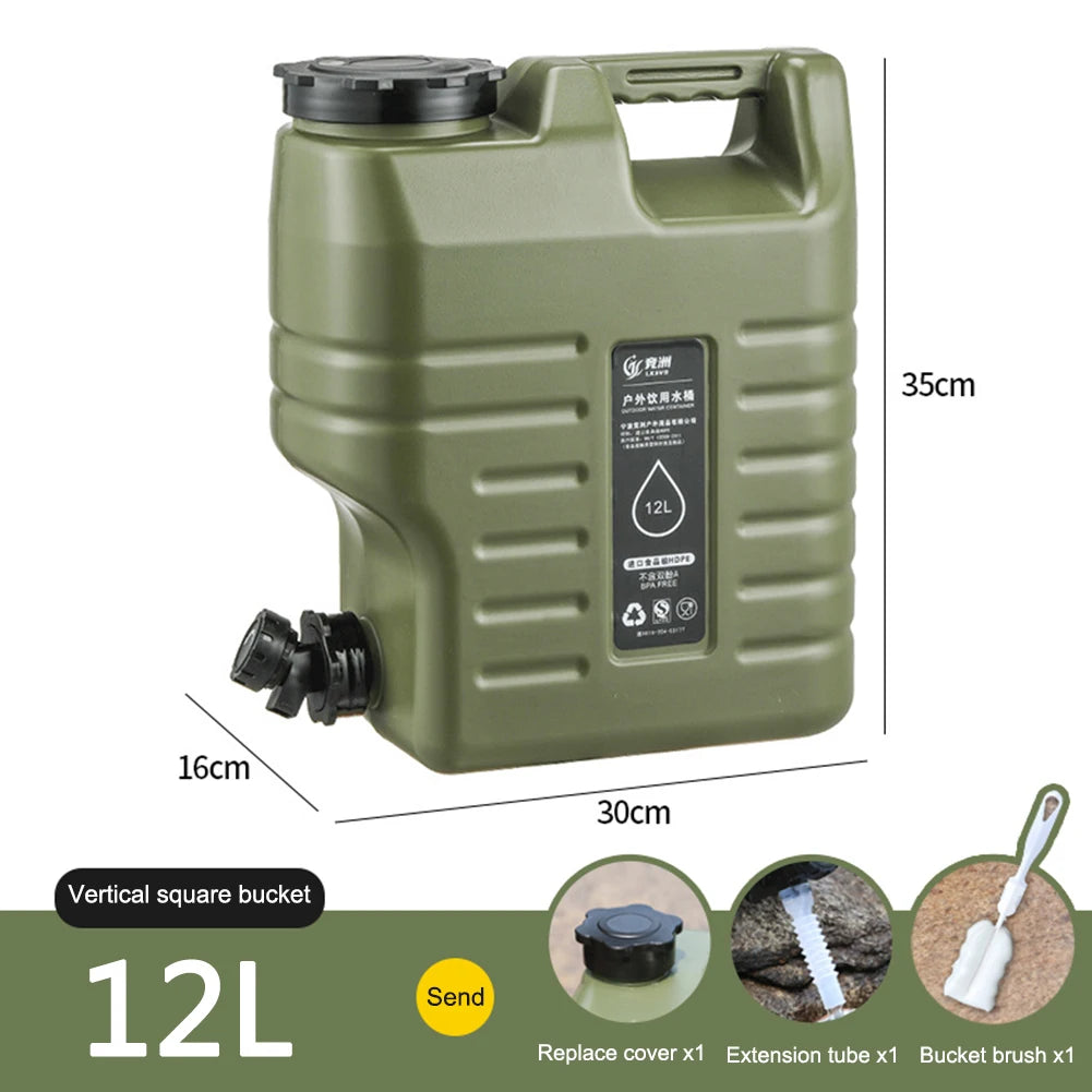 Capacity 12L Water Storage Container With Spigot for Hiking