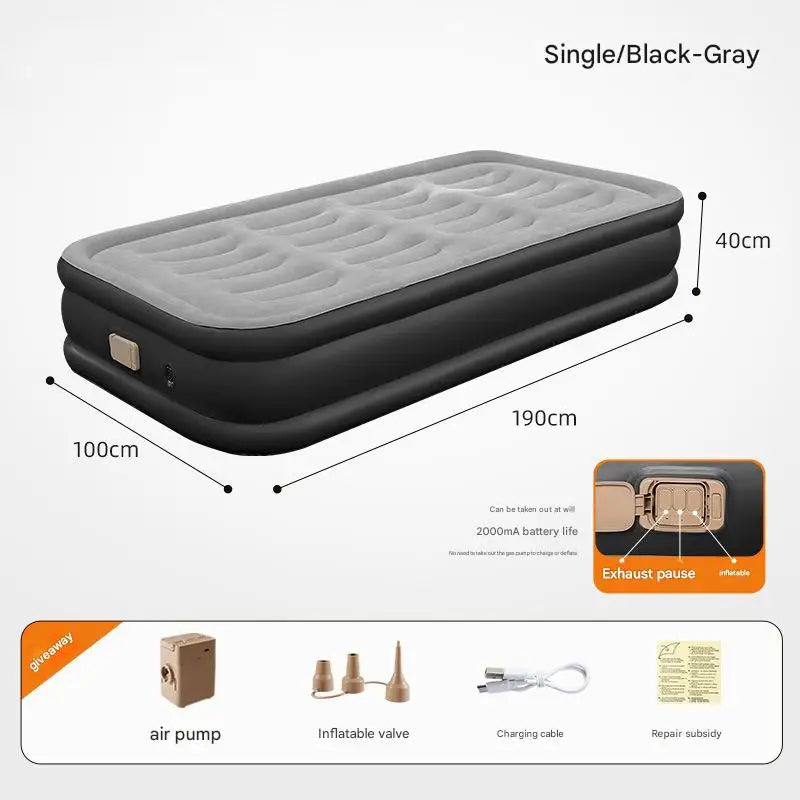 By Inflating Inflatable Mattress With Built In Pump