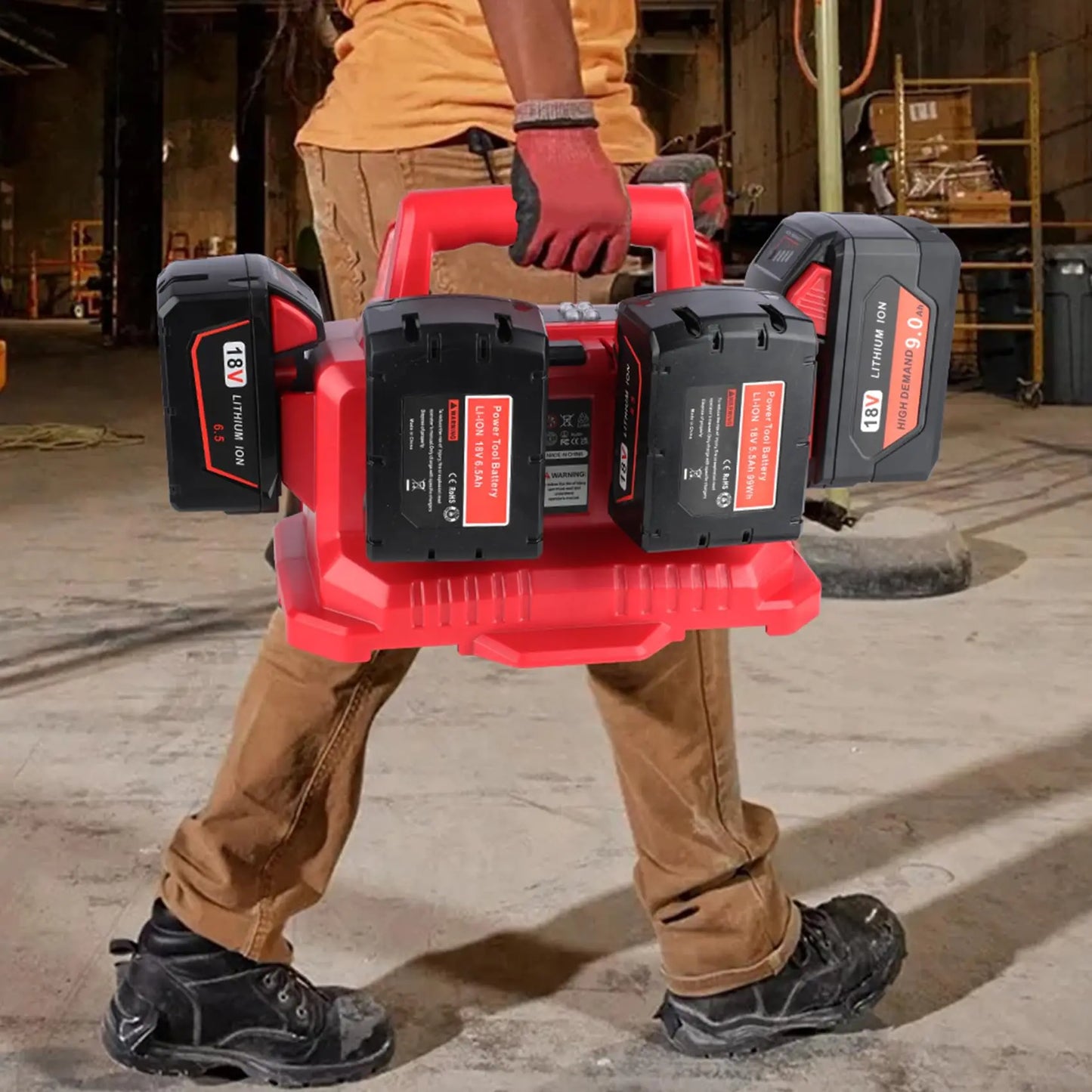 REACELL Milwaukee M18 6 Port Charger With LED Indicator