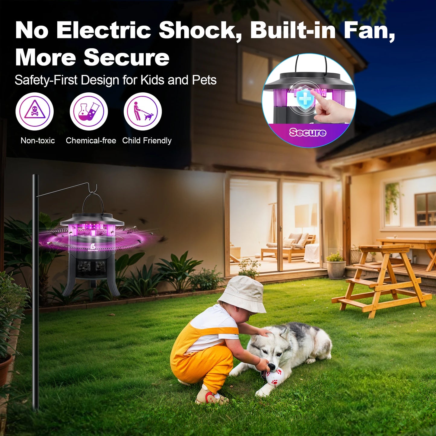 MIXJOY Bug Zapper Outdoor Mosquito Killer Electric Fly Trap