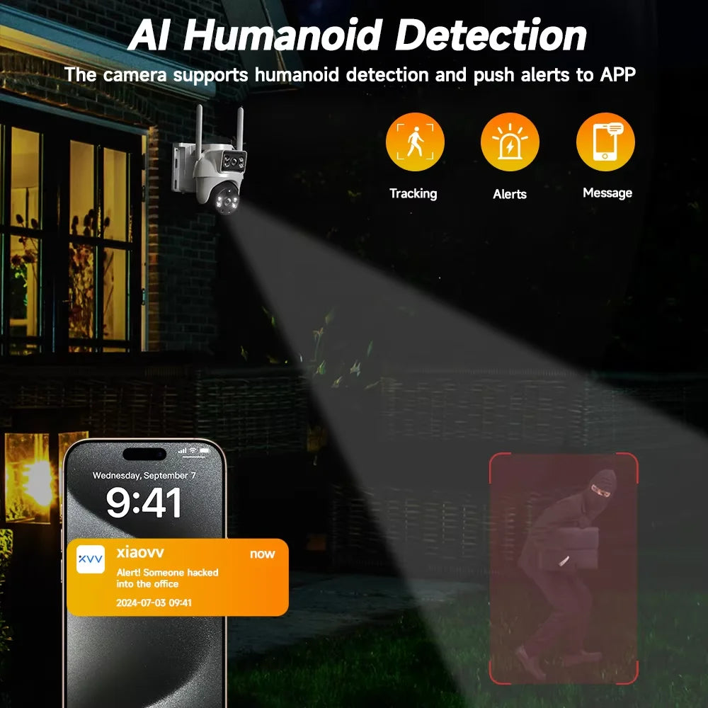 Xiao VV V380 Pro 2K Wireless Solar IP Camera Night Vision