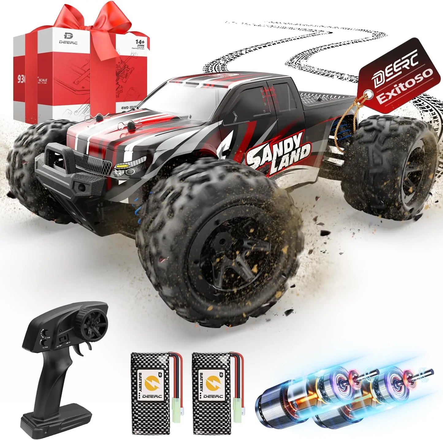 DEERC 9300 4WD Off Road RC Monster Truck High Speed