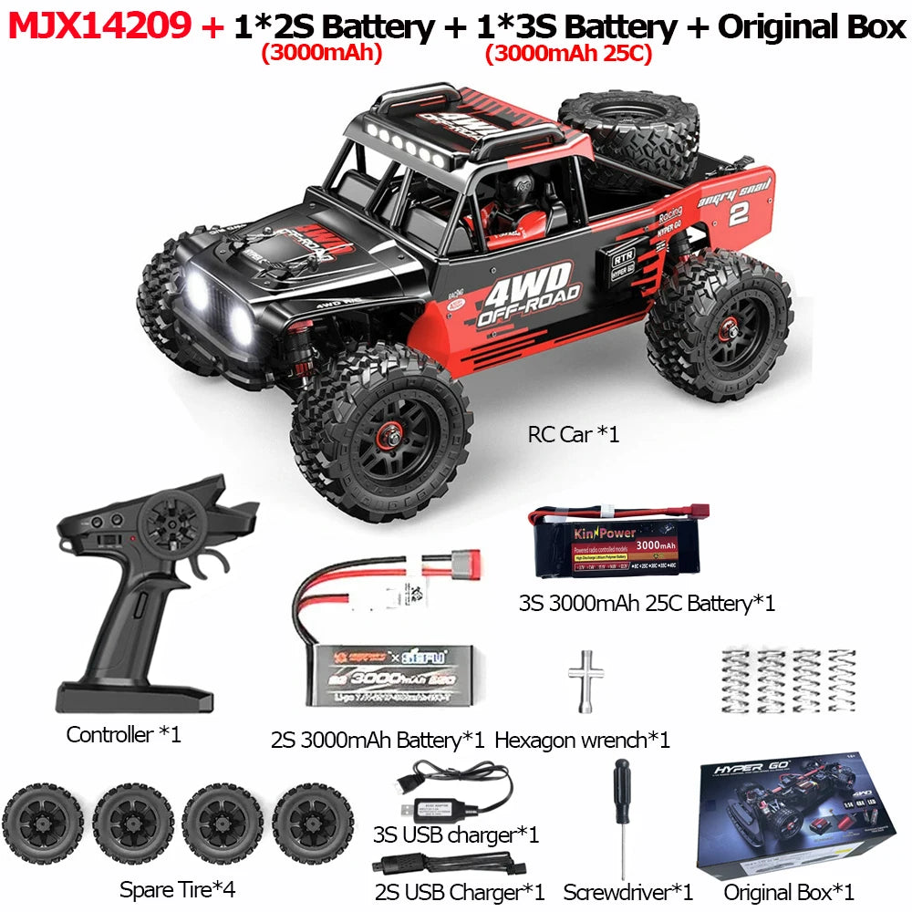 MJX 1 14 RC Car 4WD Hyper Go Brushless 2.4G Truck Racing