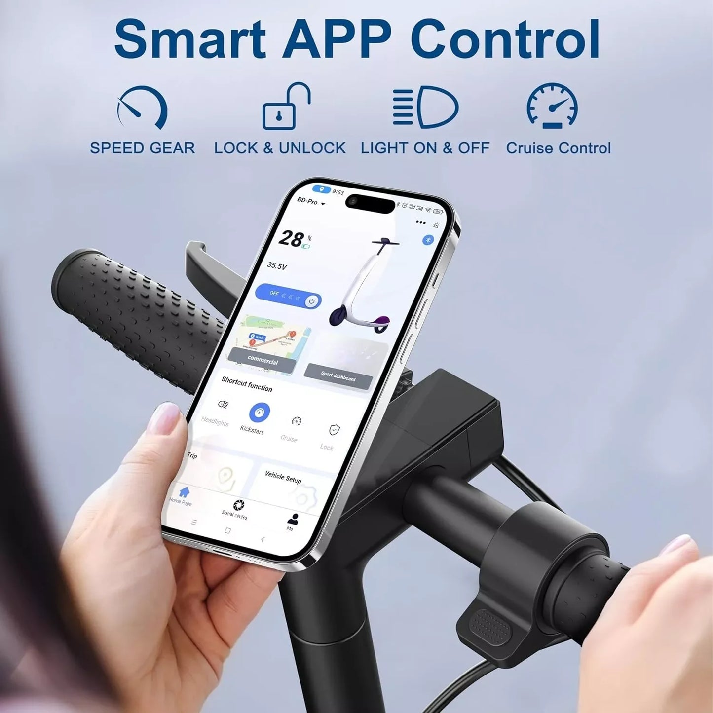 Ladped LP60 Electric Scooter 350W 19mph Folding Control